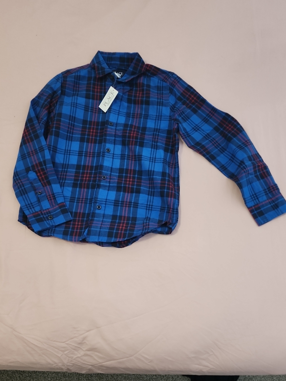 The Children's Place Blue Plaid Button-Down Shirt